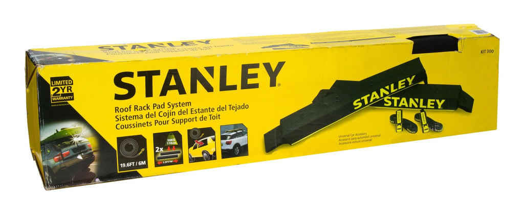 Stanley Roof Top Universal Rack Pad & Luggage Carrier System, Adjustable with 2 Tie-Down Straps, Black