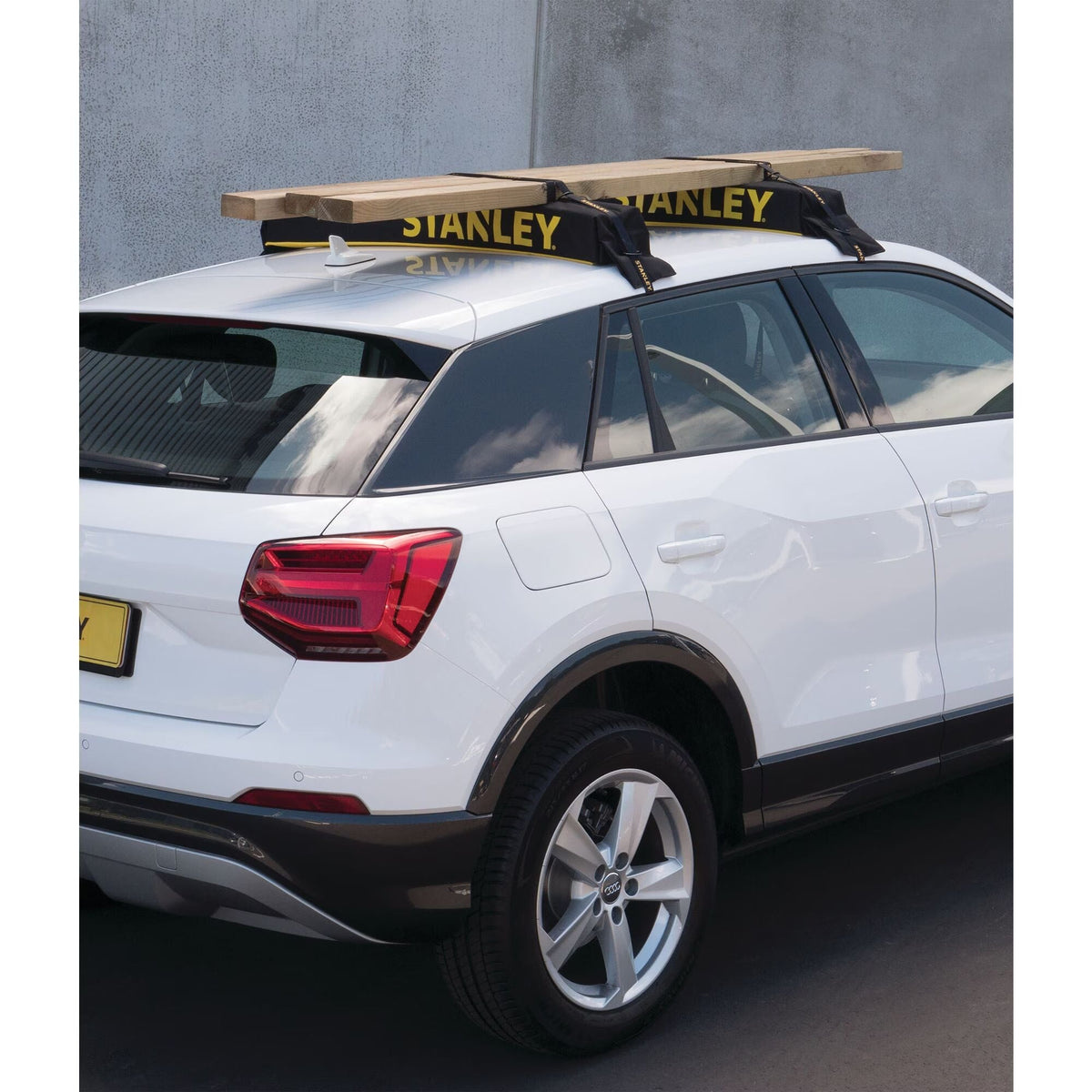 Stanley Roof Top Universal Rack Pad & Luggage Carrier System, Adjustable with 2 Tie-Down Straps, Black