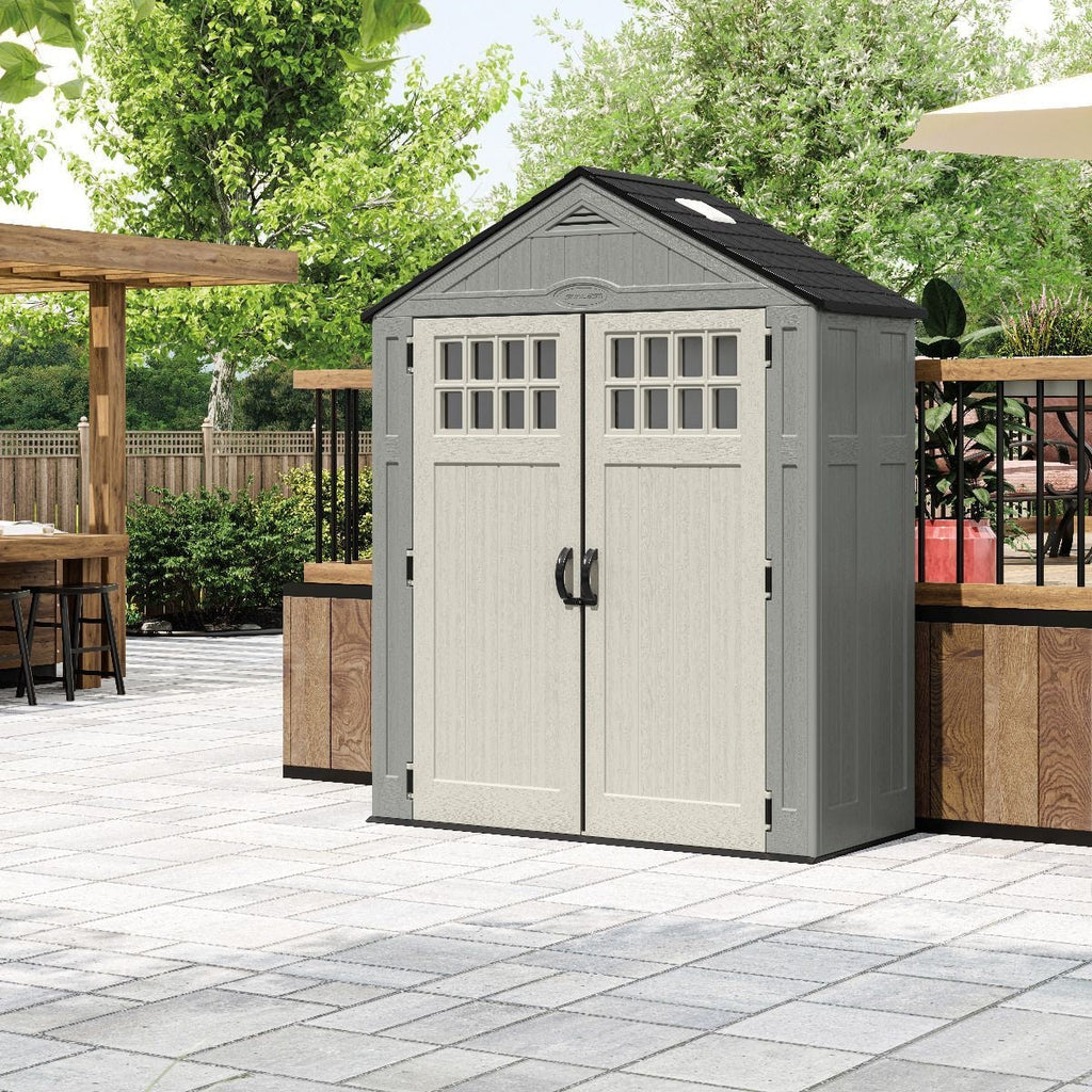 Suncast Everett 6x3-ft Dove Grey All-Weather Storage Shed