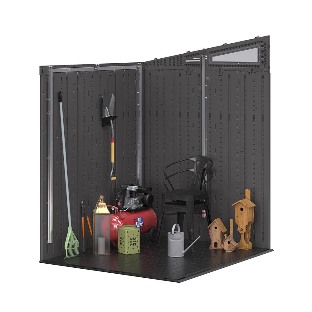 Suncast Modernist 6x5-ft Peppercorn/Black Storage Shed