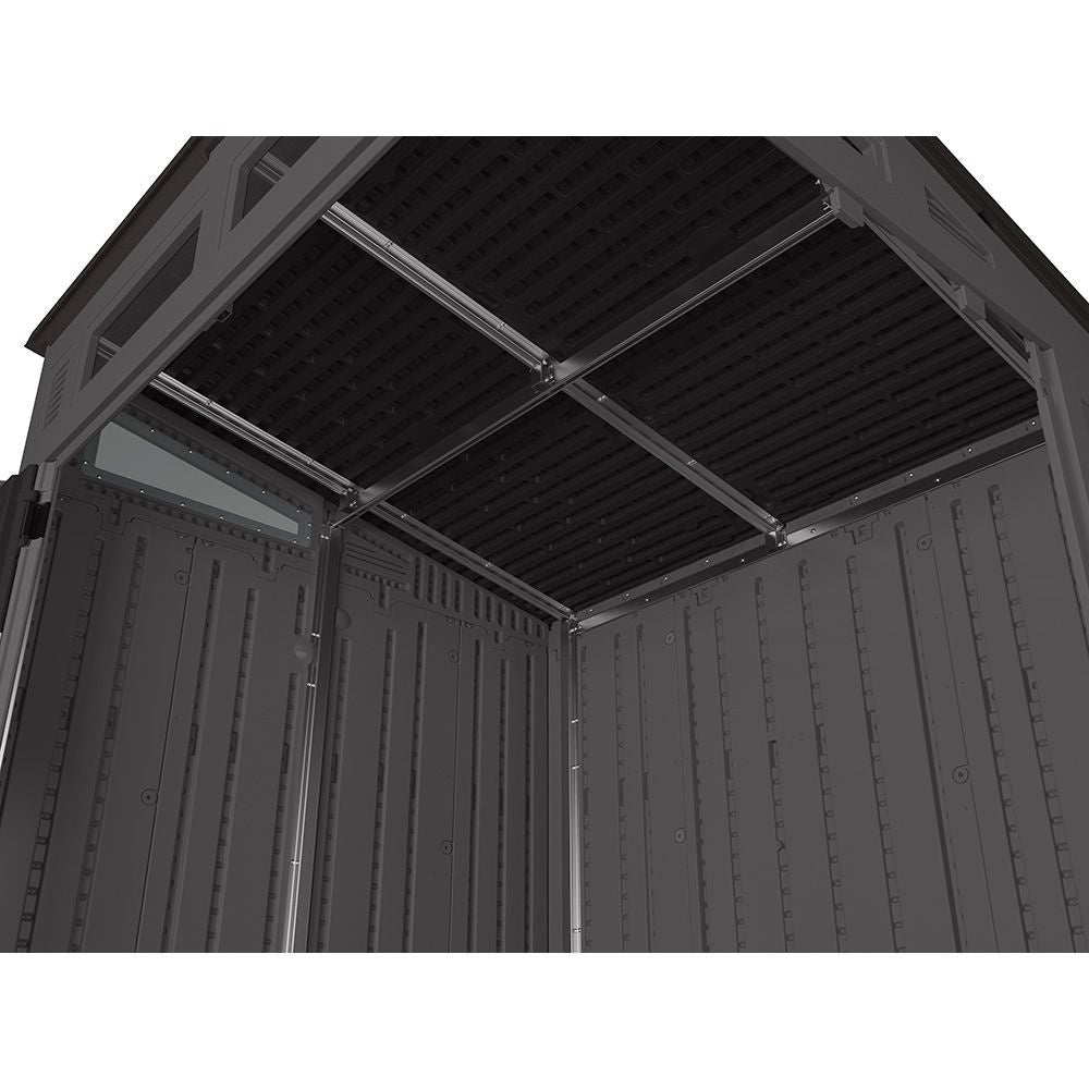 Suncast Modernist 6x5-ft Peppercorn/Black Storage Shed