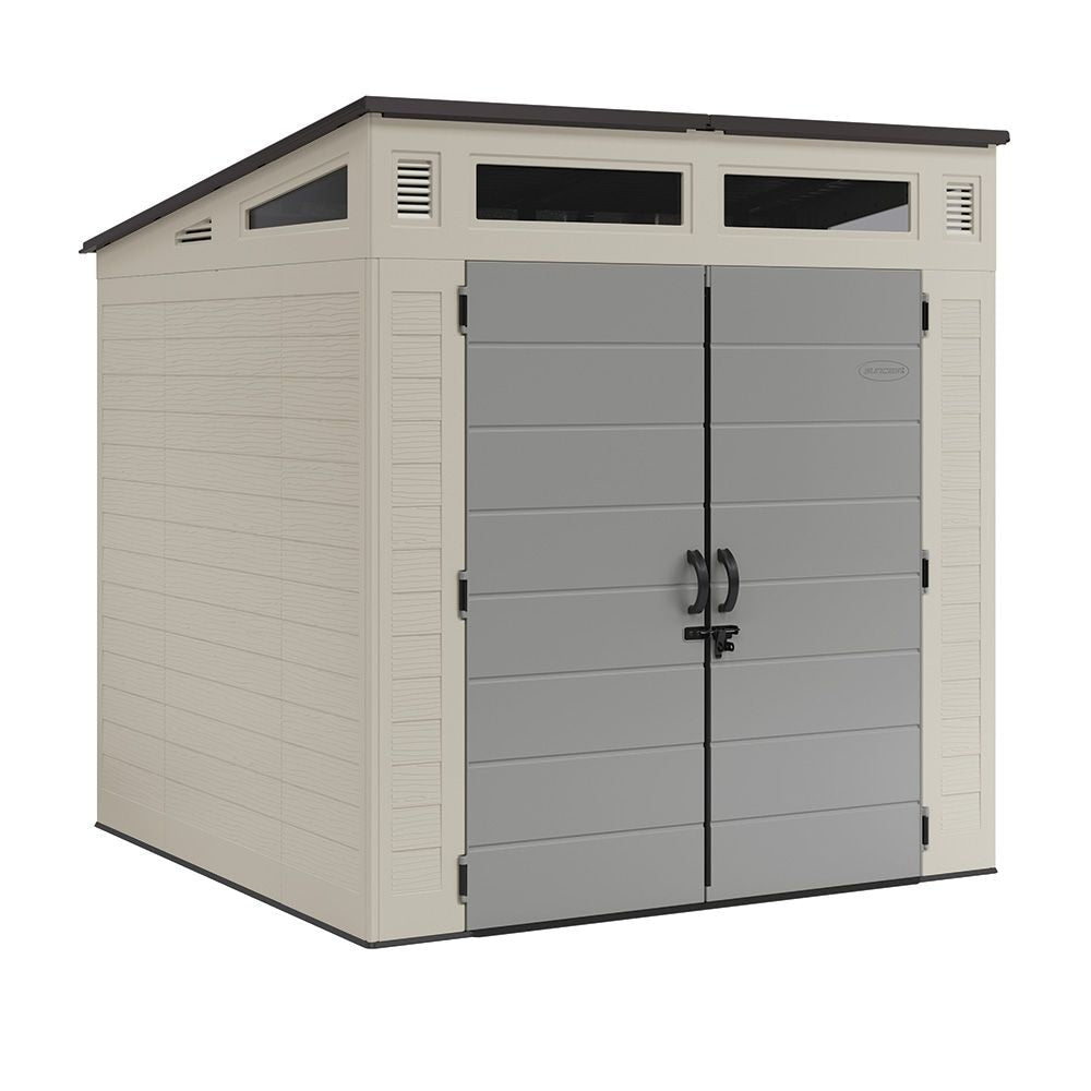 Suncast Modernist 7x7-ft Vanilla/Dove Grey Storage Shed