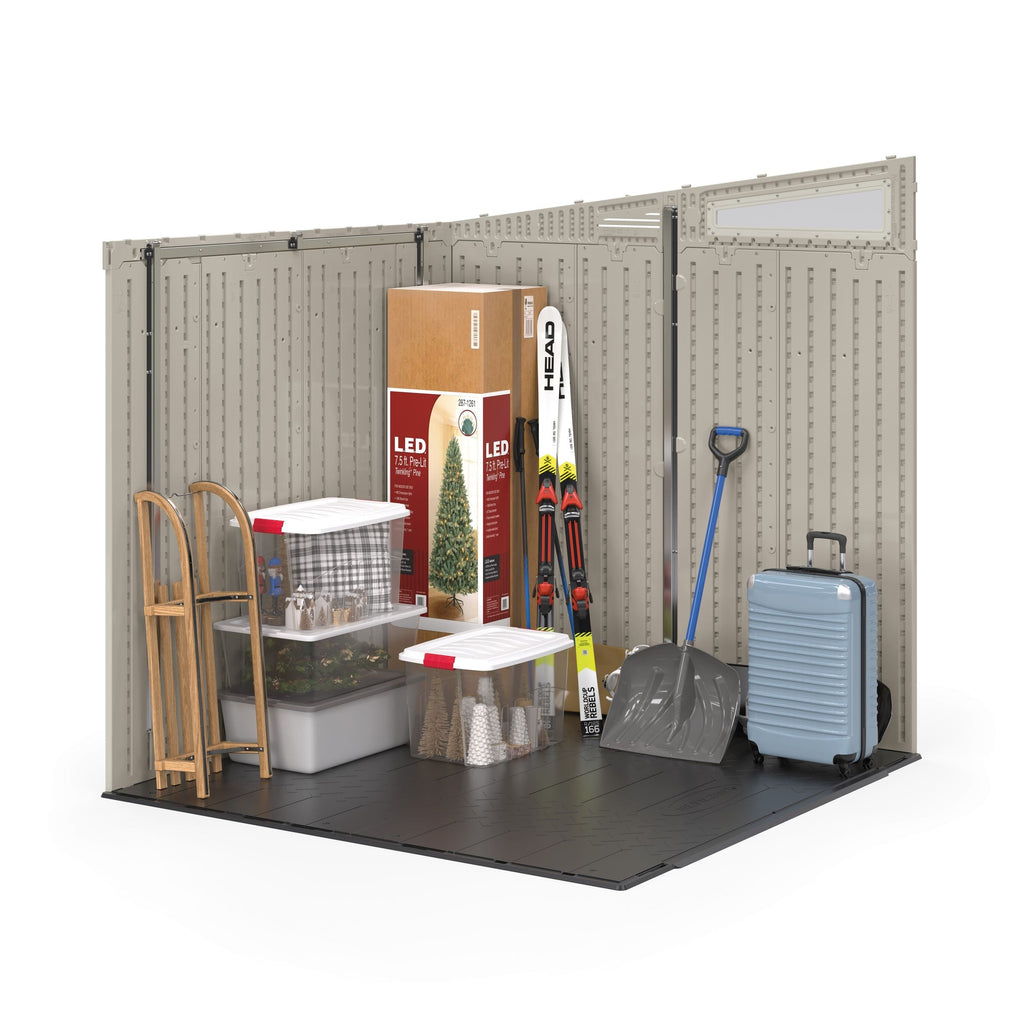 Suncast Modernist 7x7-ft Vanilla/Dove Grey Storage Shed