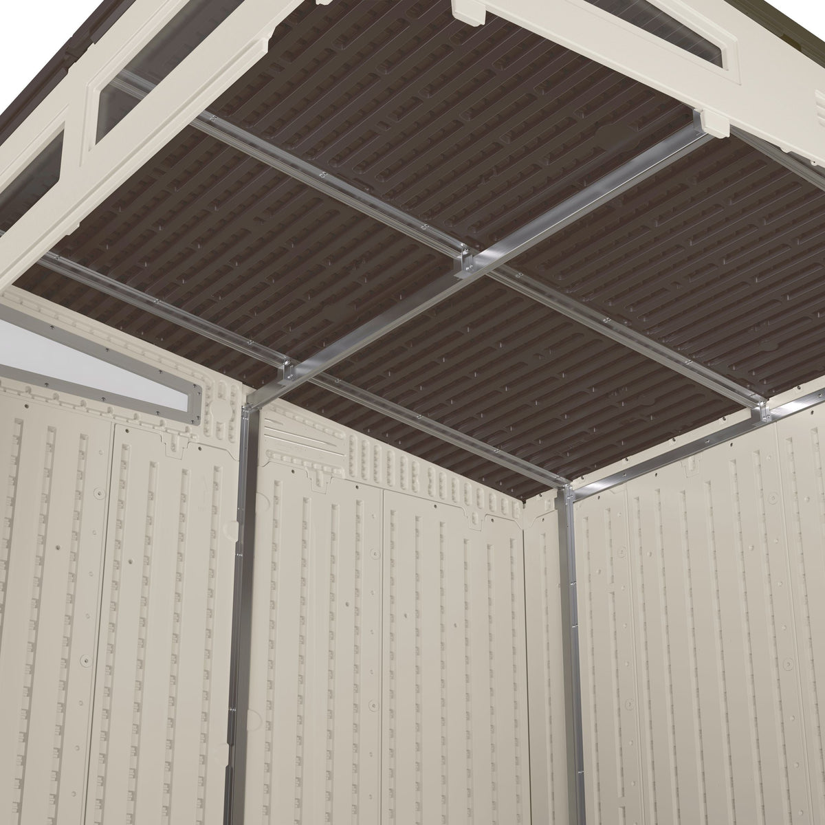Suncast Modernist 7x7-ft Vanilla/Dove Grey Storage Shed
