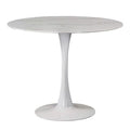 Take Me Home Leo Faux Marble Dining Table Tulip Base