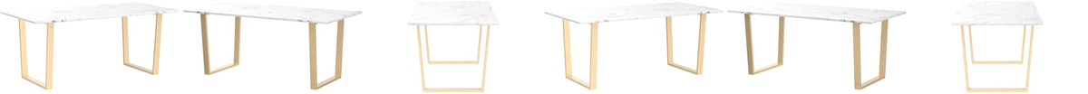 Take Me Home Rectangle Faux Marble Dining Table