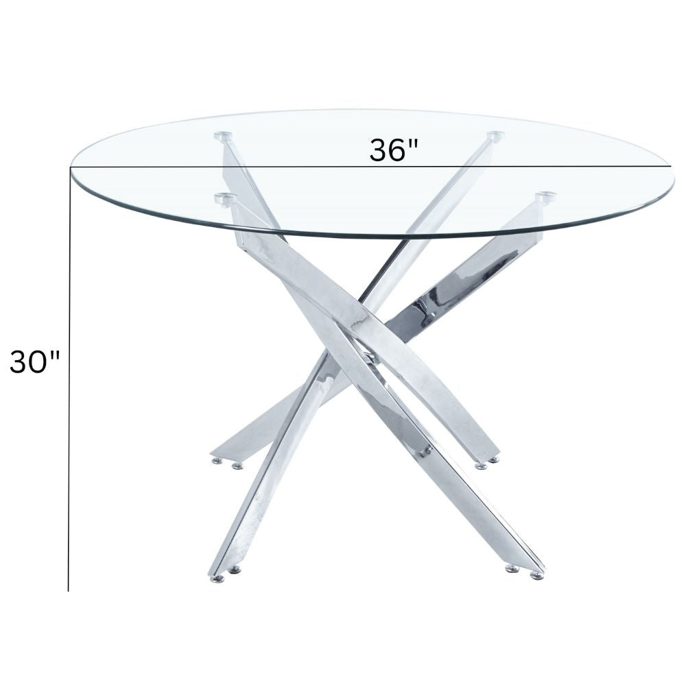 Take Me Home Star Glass Round Dining Table