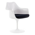 Take Me Home Tulip Chair with Arm, Fiberglass, Black