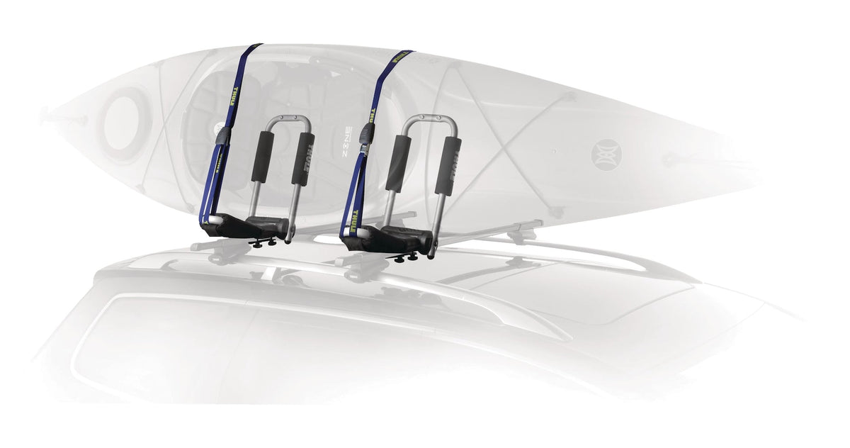 Thule 835 Hull-a-Port Pro Rooftop J-Stacker Roof Top Mount Kayak Rack, Adjustable, 34-in, 2-pc