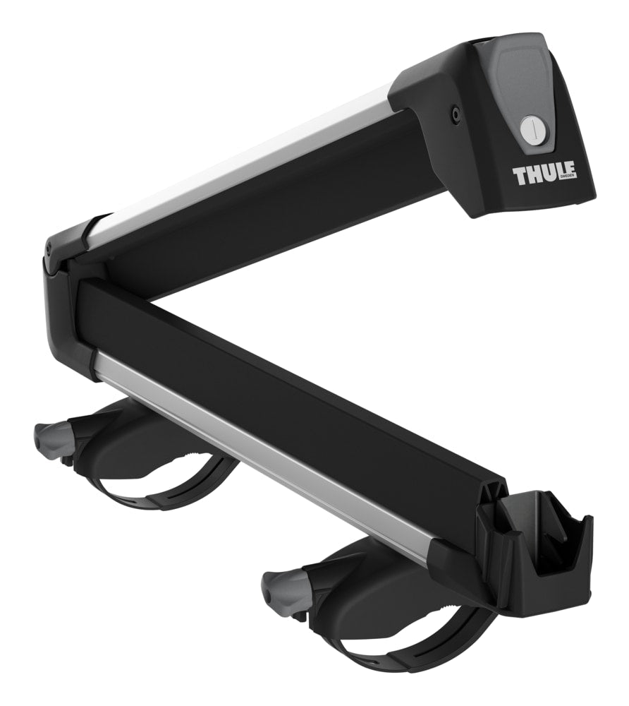 Thule SnowPack Stainless Steel Roof Top Mount Ski/Snowboard Rack, Large, Black, 2-pc