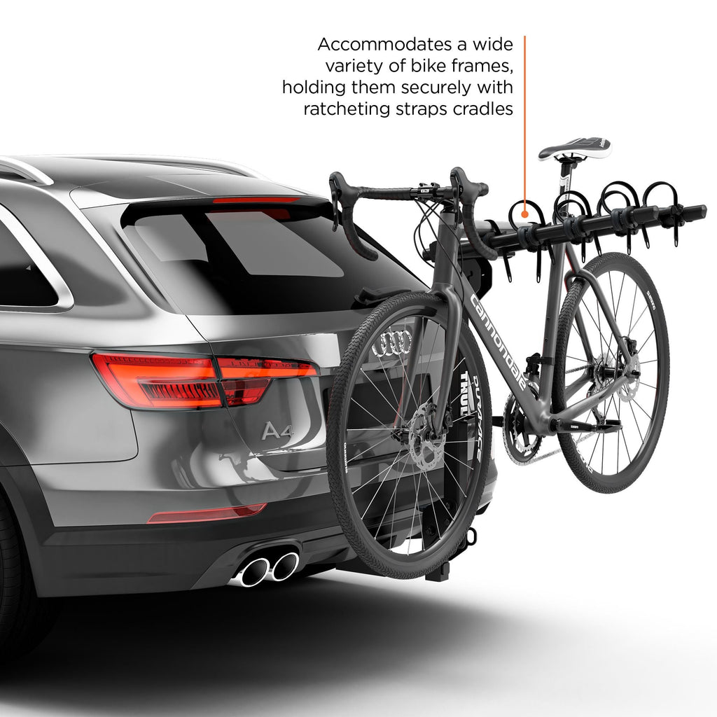 Thule Trailway 4-Bike Hitch Mount Bike Rack, Fits 1-1/4, 2-in Receiver, Black