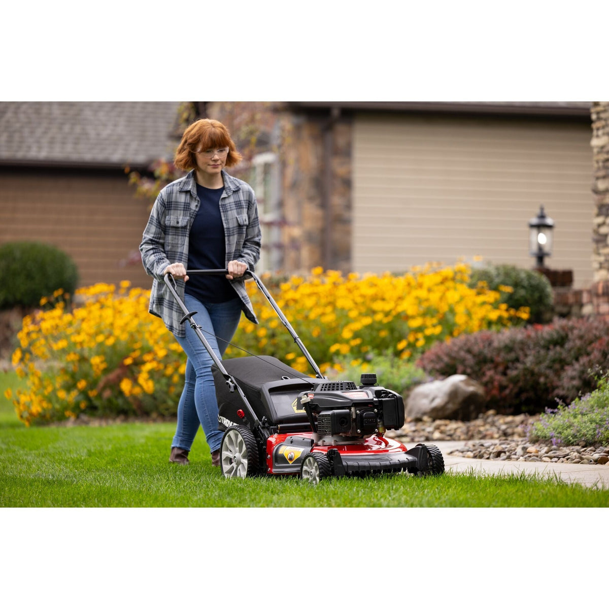 Troy-Bilt 163cc Gas Commercial Push Lawn Mower, 21-in