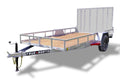 True North 77-in x 12-ft Utility Trailer With Gate, Silver