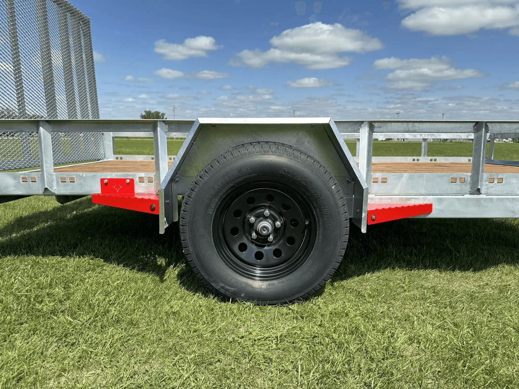 True North 77-in x 12-ft Utility Trailer With Gate, Silver