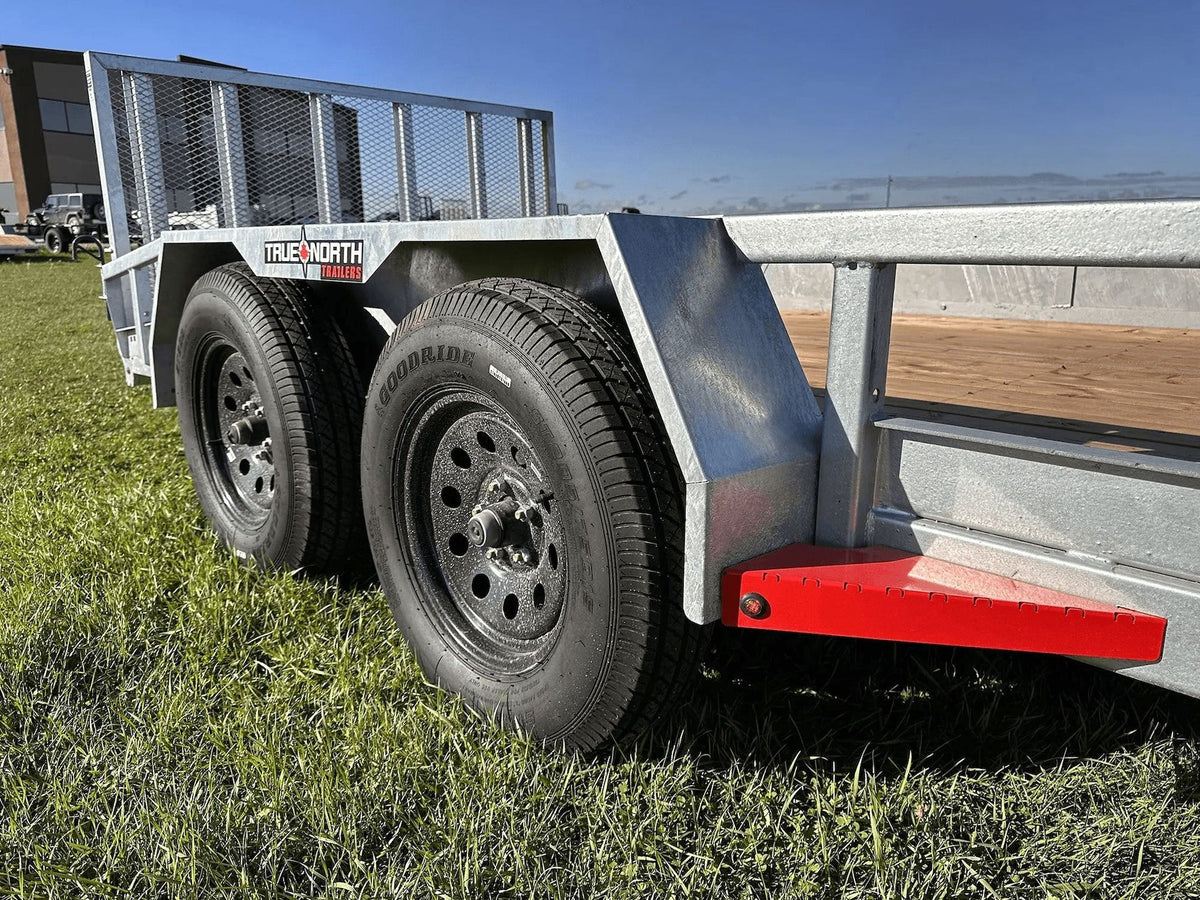True North 83-in x 16-ft Tandem Axle Utility Trailer, Galvanized