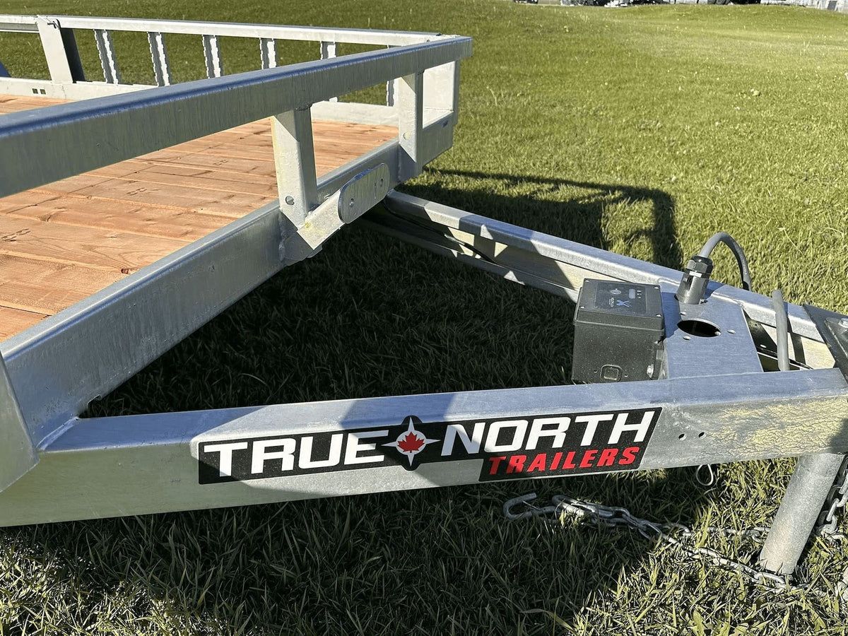 True North 83-in x 16-ft Tandem Axle Utility Trailer, Galvanized