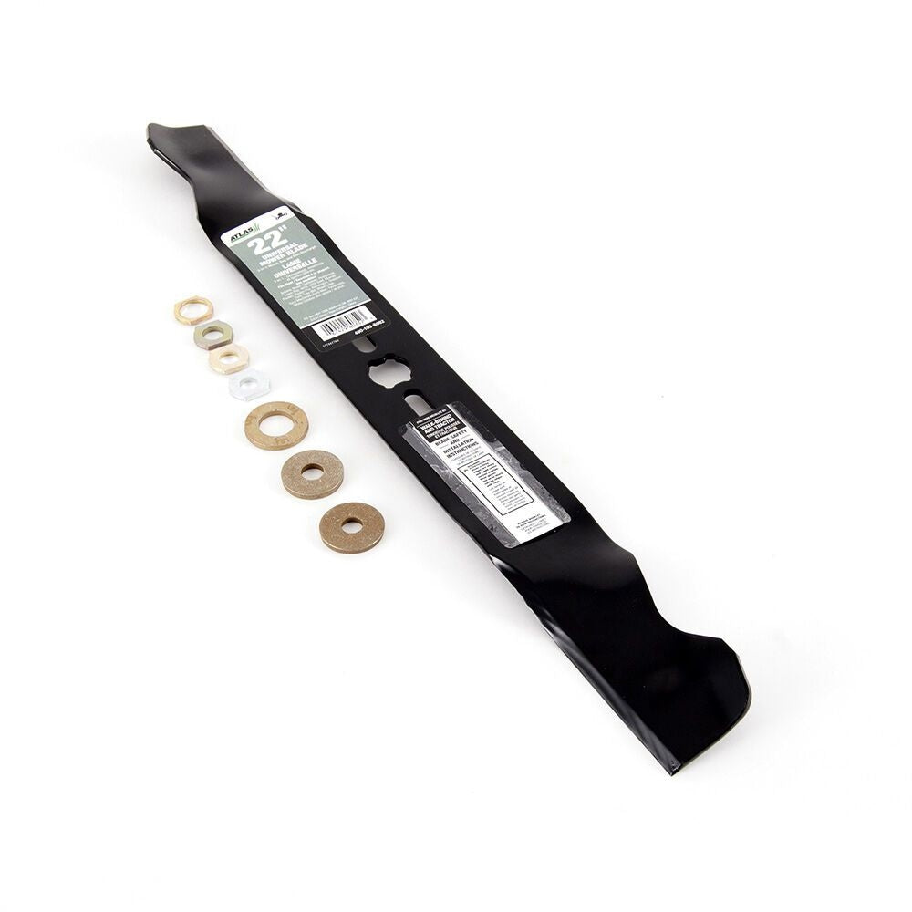 Universal Lawn Mower Replacement Mulching Blade, 22-in, Black