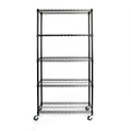 Vancouver Classics 5-Tier NSF Steel Shelving, 36-in x 18-in x 72-in, Black