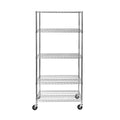 Vancouver Classics 5-Tier Shelving, 36-in x 24-in x 72-in, Chrome