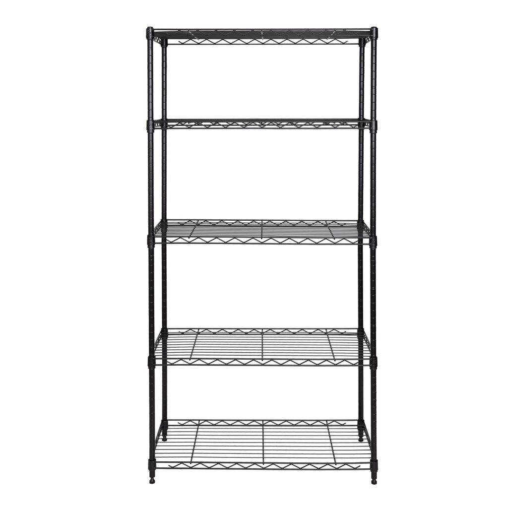 Vancouver Classics 5-Tier Steel Shelving, 30-in x 14-in x 60-in, Black