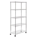 Vancouver Classics, 5-Tier Steel Wire Shelving, 30-in x 14-in x 60-in, Chrome
