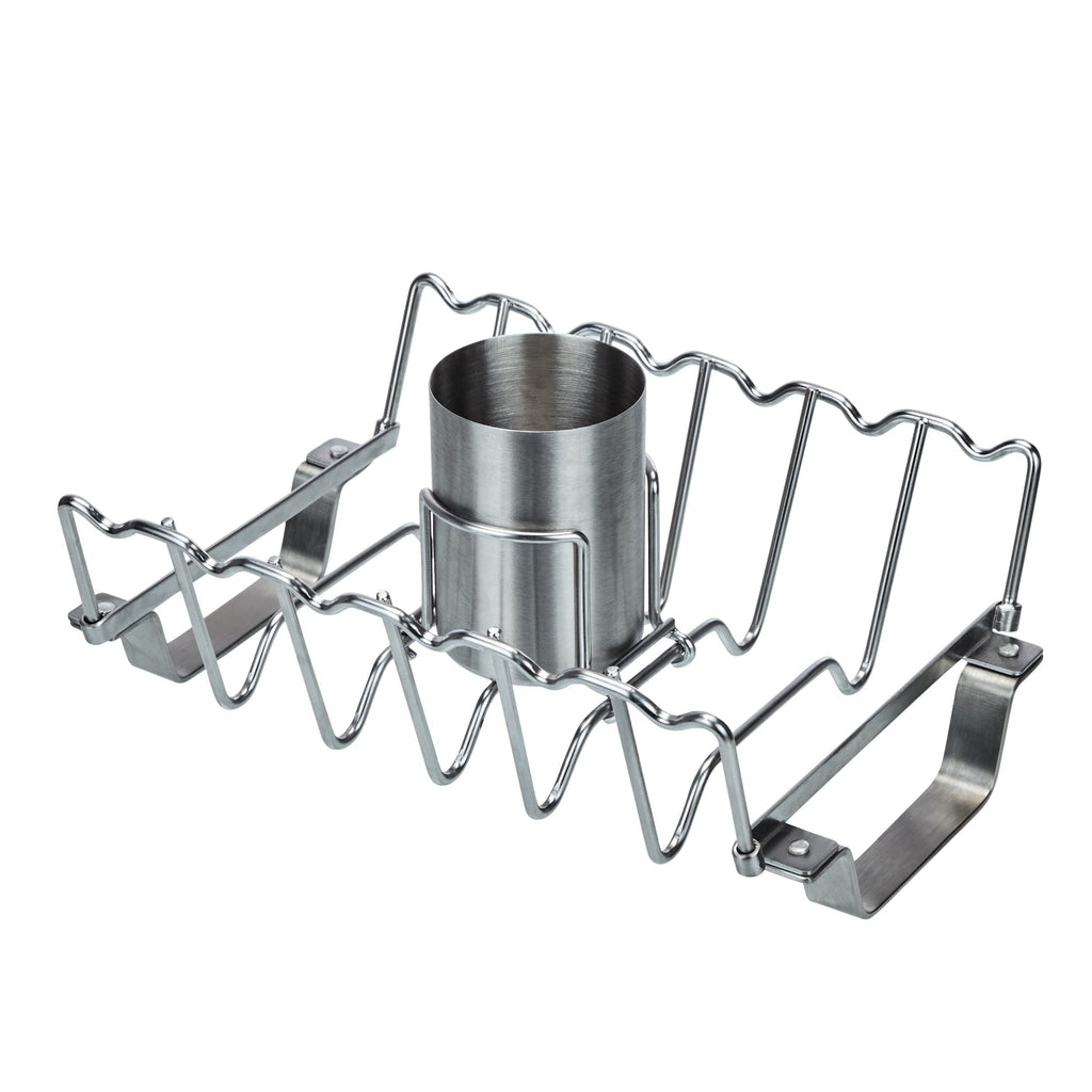 Vermont Castings Stainless Steel Chicken Roaster & Rib Rack for Grilling/Roasting, 11-in