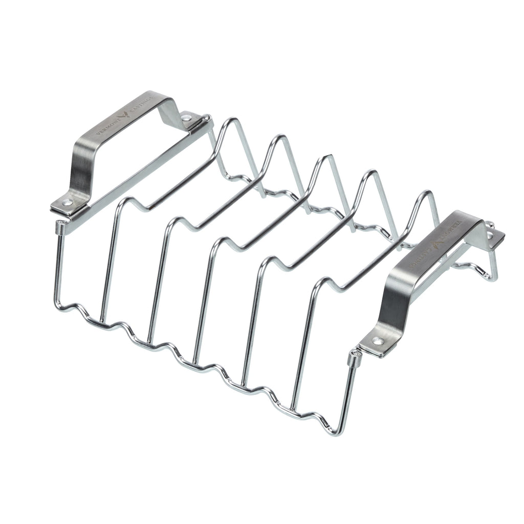 Vermont Castings Stainless Steel Chicken Roaster & Rib Rack for Grilling/Roasting, 11-in