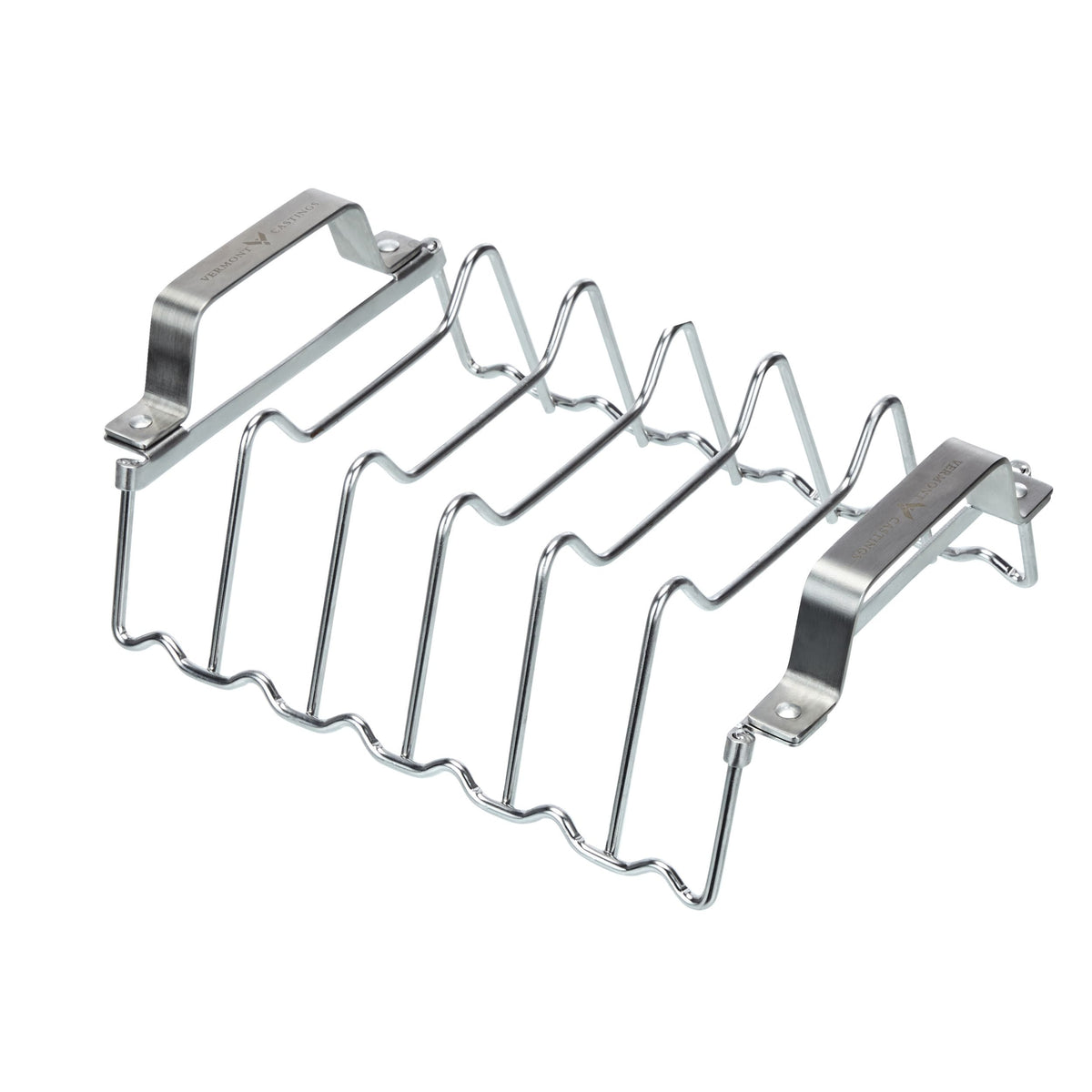 Vermont Castings Stainless Steel Chicken Roaster & Rib Rack for Grilling/Roasting, 11-in