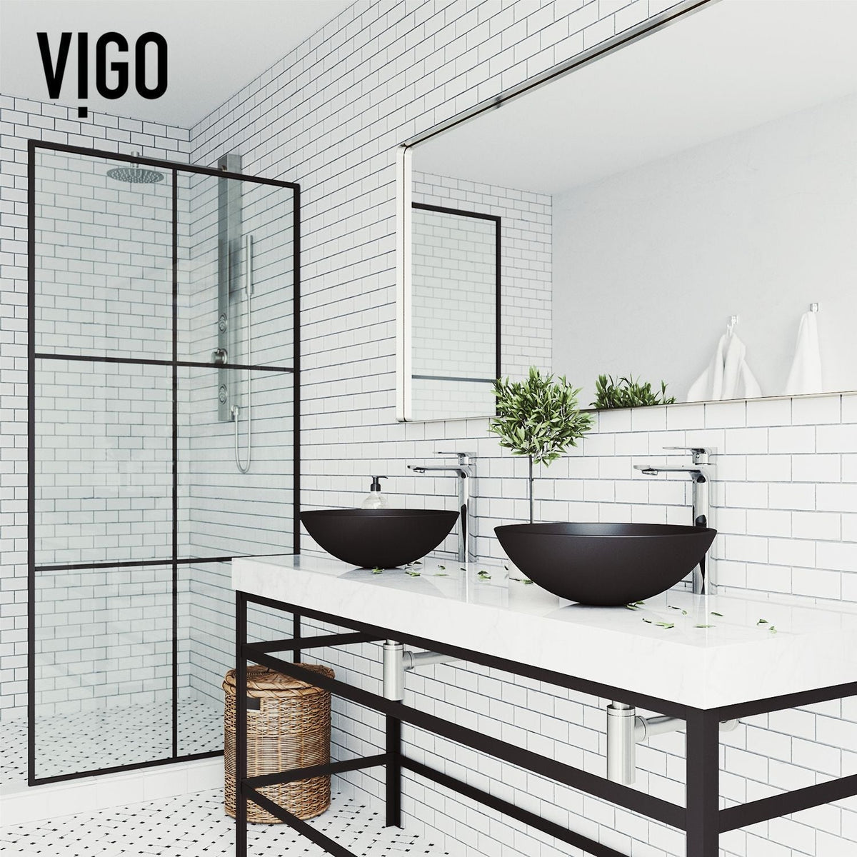 VIGO Cavalli MatteShell Round Vessel Bathroom Sink/Basin with Consistent Matte Finish, Black