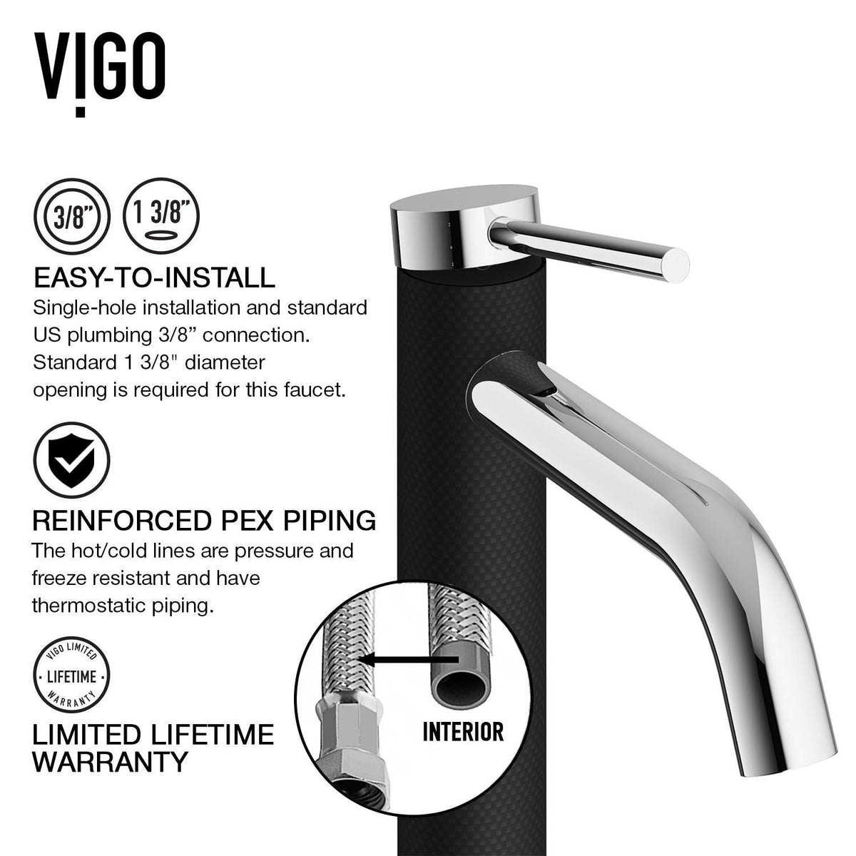 VIGO Giralda Gothic ConcretoStone Grey Bathroom Sink/Basin Set with Lexington Faucet and Oval Composite Vessel