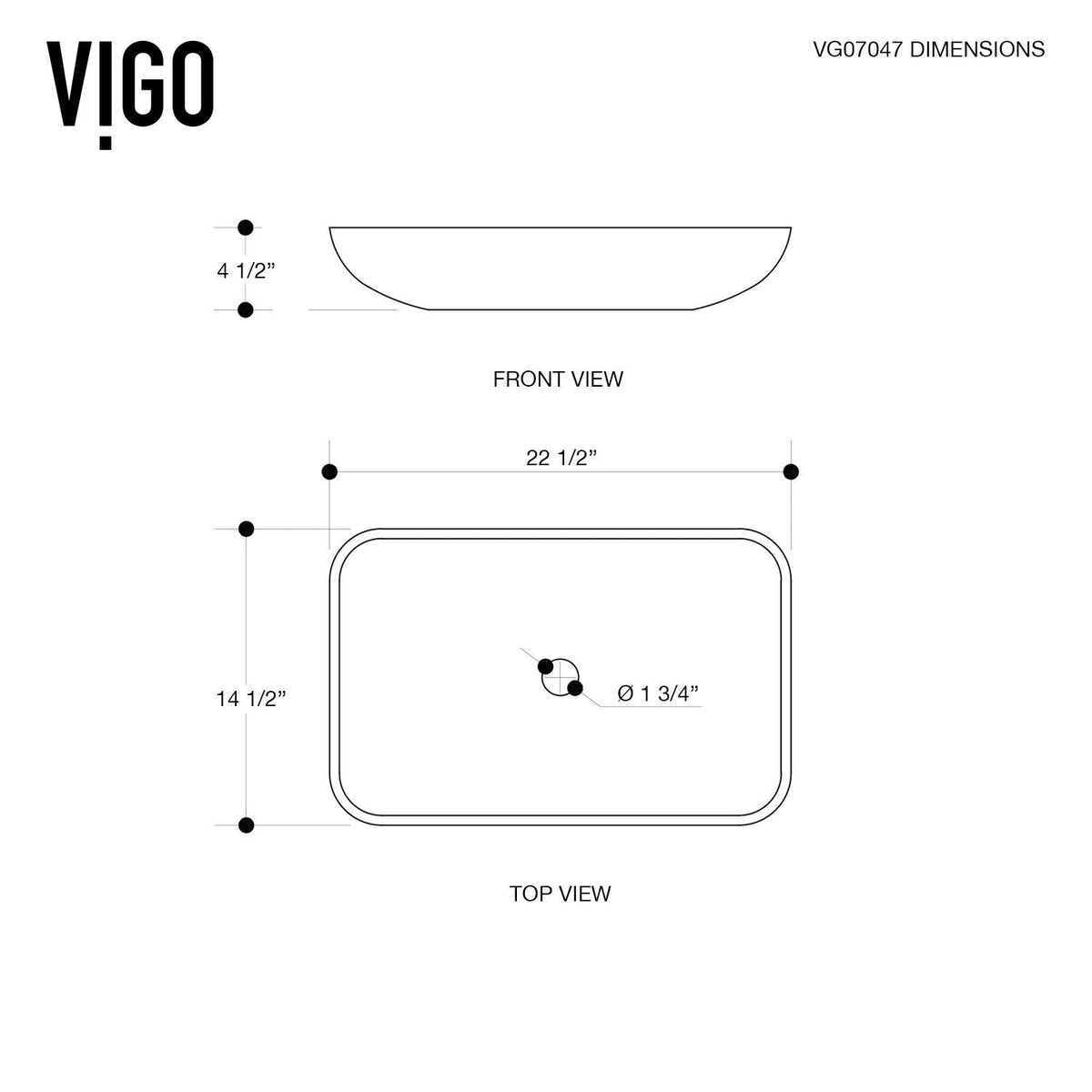 VIGO Glass Rectangular Vessel Bathroom Sink/Basin with Rounded Edges & Deep Bowl, Russet
