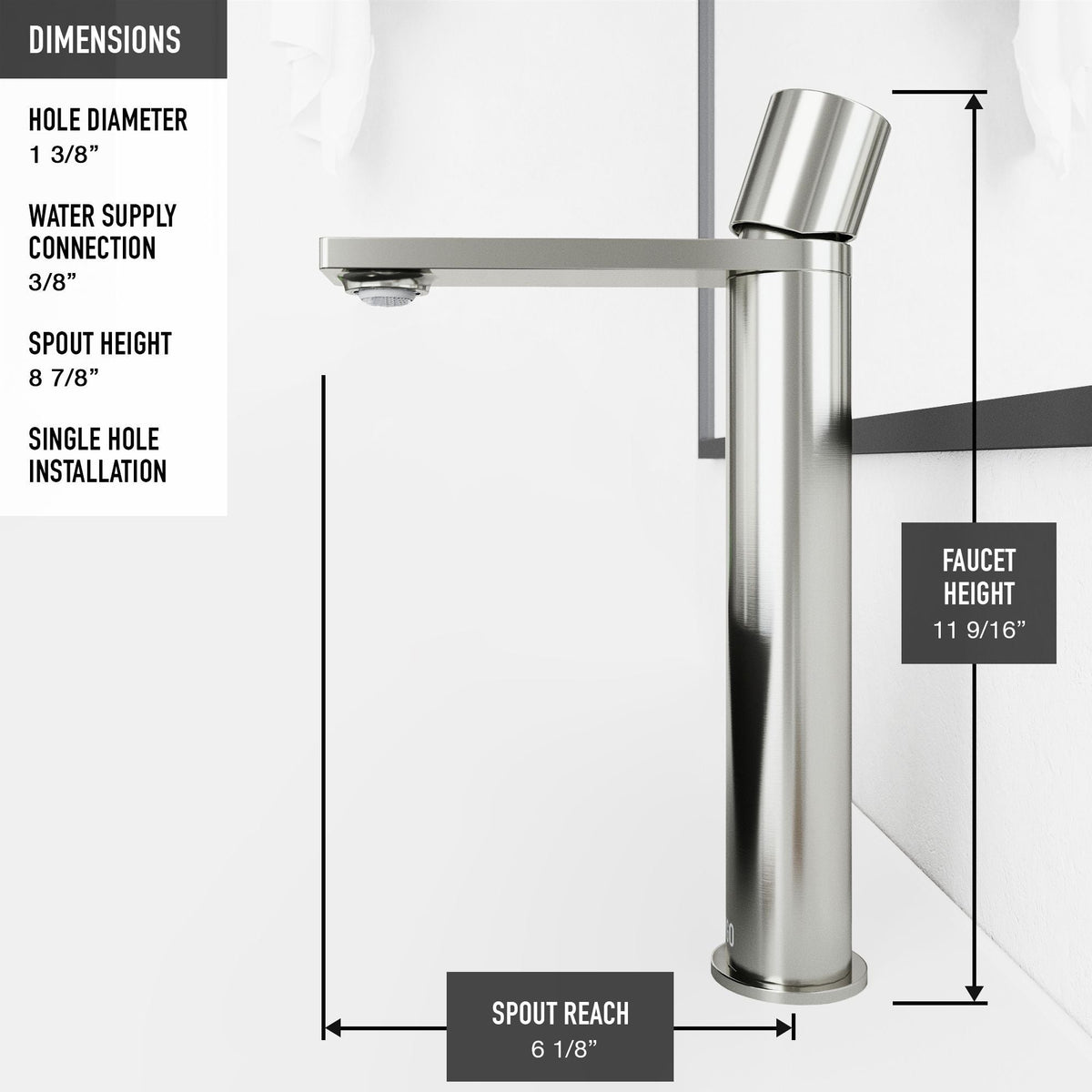 VIGO Lotus MatteStone White Bathroom Sink/Basin Set with Gotham Faucet and Round Composite Vessel
