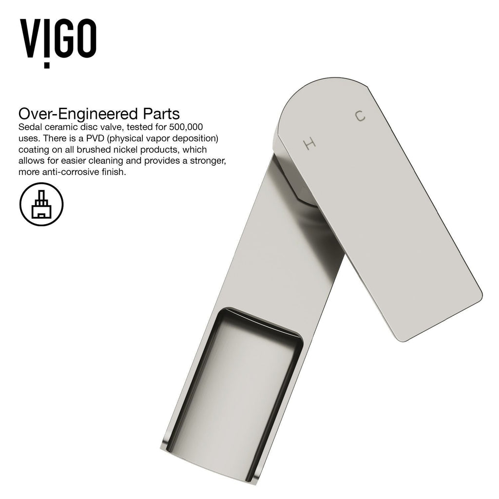 VIGO Marigold MatteStone Matte White Bathroom Sink/Basin Set with Amada Faucet and Rectangular Composite Vessel