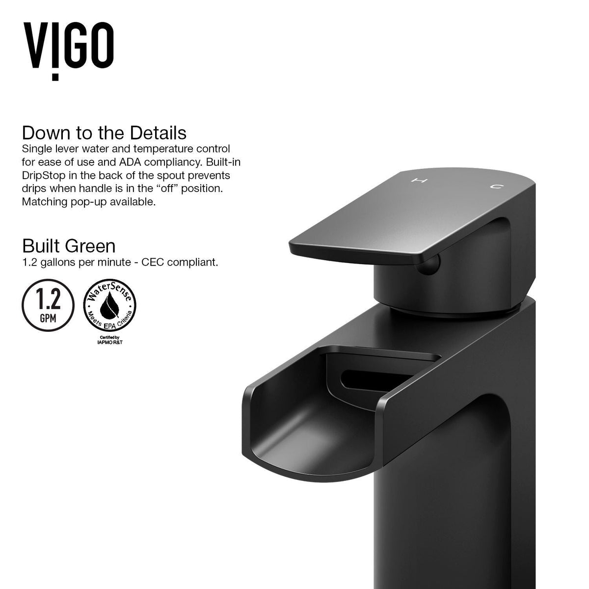 VIGO Montauk MatteStone White Bathroom Sink/Basin Set with Amada Faucet and Rectangular Composite Vessel