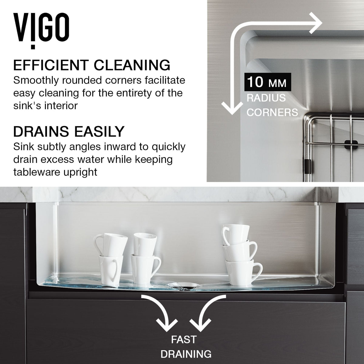 VIGO Oxford 1-Bowl Stainless Steel Apron Front Farmhouse Kitchen Sink with Accessories, 30-in