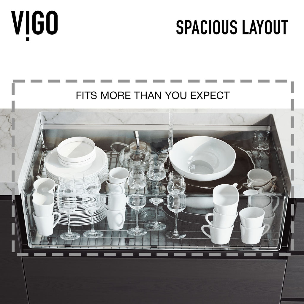 VIGO Oxford 1-Bowl Stainless Steel Apron Front Farmhouse Kitchen Sink with Accessories, 30-in