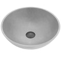 VIGO Ravenna Gothic ConcretoStone 16x16-in Deep Grey Bathroom Sink/Basin with Round Vessel