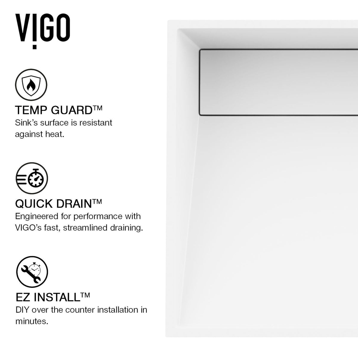 VIGO Starr Glass MatteStone White Bathroom Sink/Basin Set with Gotham Faucet and Rectangular Composite Vessel