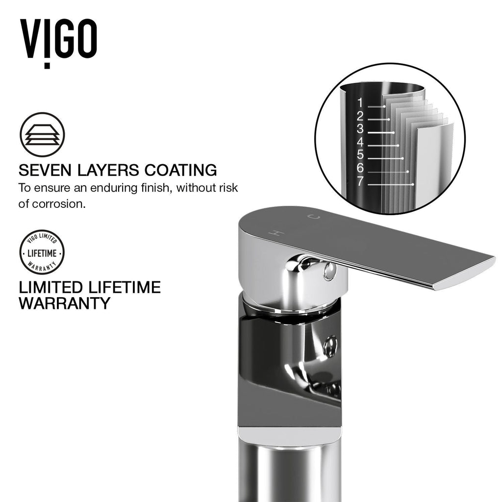 VIGO Wisteria MatteStone White Bathroom Sink/Basin Set with Norfolk Faucet and Oval Composite Vessel