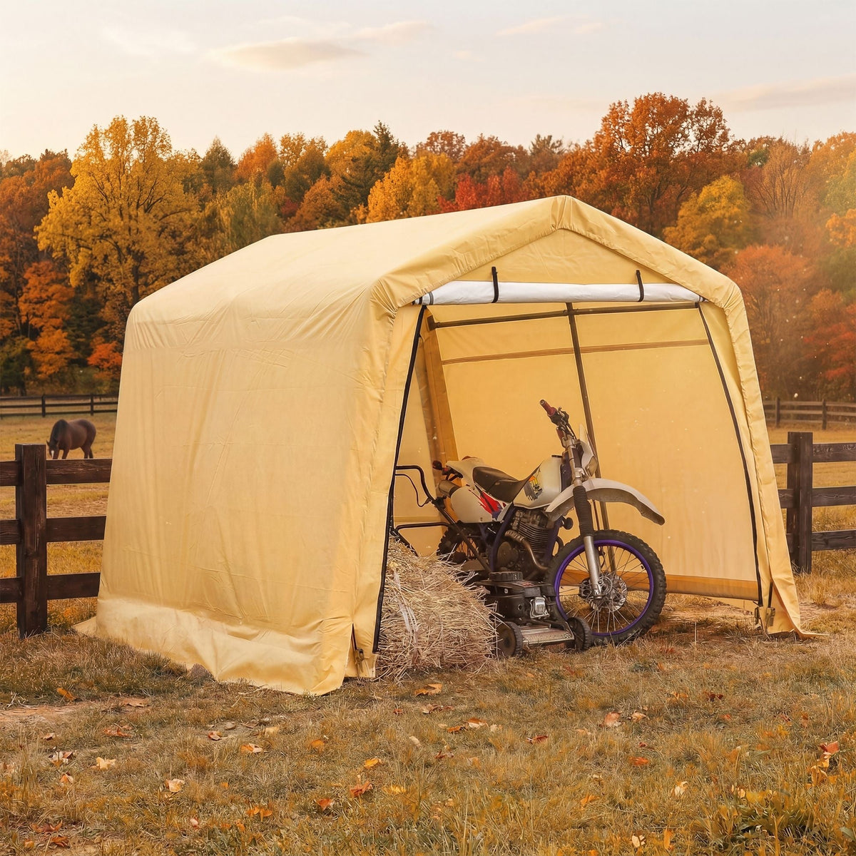 Weatherfast Waterproof Storage Shed with UV Protection, 10 x 10 x 8-ft