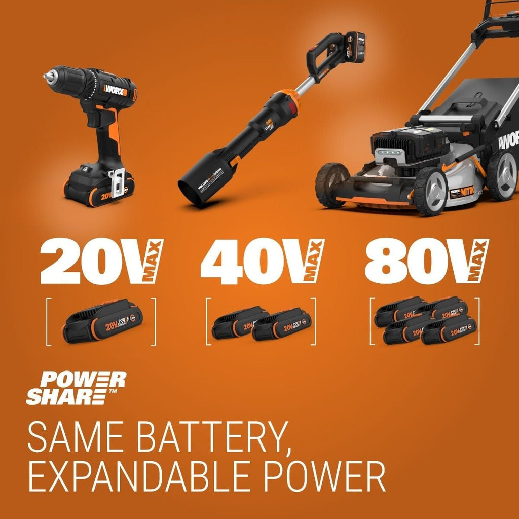 WORX Cordless 3-Speed Jobsite Blower, 160-mph (Tool Only)