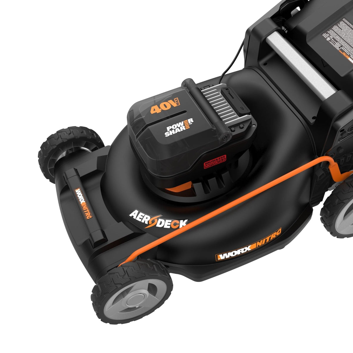 Worx NITRO 3-in-1 40V Push Poly Mower with IntelliCut, 21-in