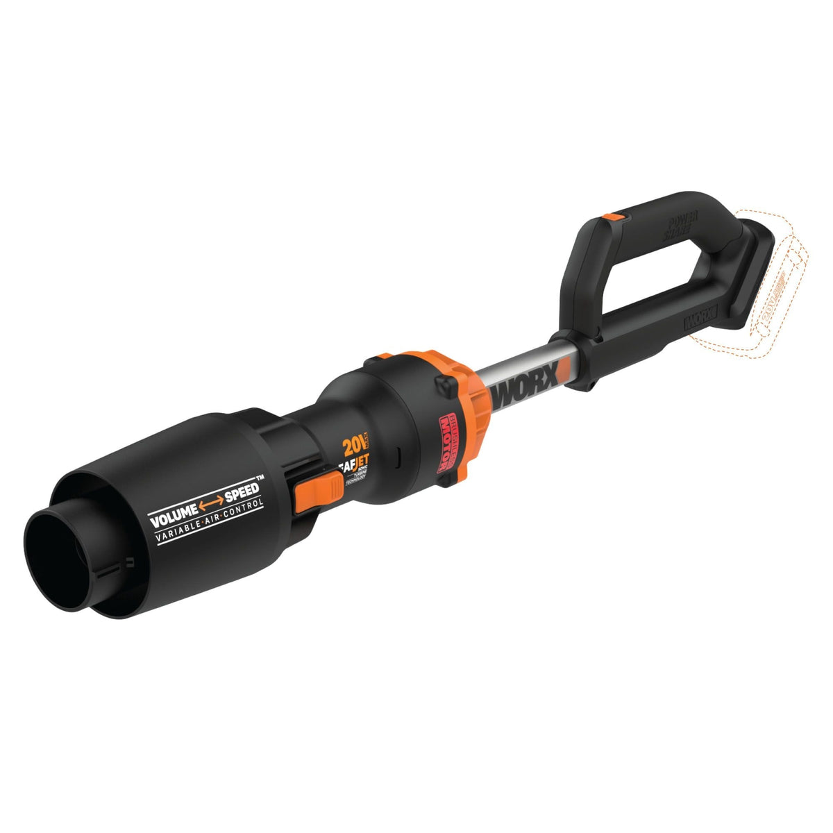 WORX WG543.9 Nitro 20V Power Share Cordless LeafJet Blower with Brushless Motor, Tool Only