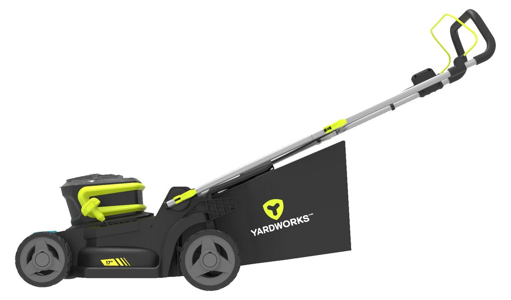 Yardworks 48V 2-in-1 Brushless Push Lawn Mower, 17-in with 4Ah Battery & Charger