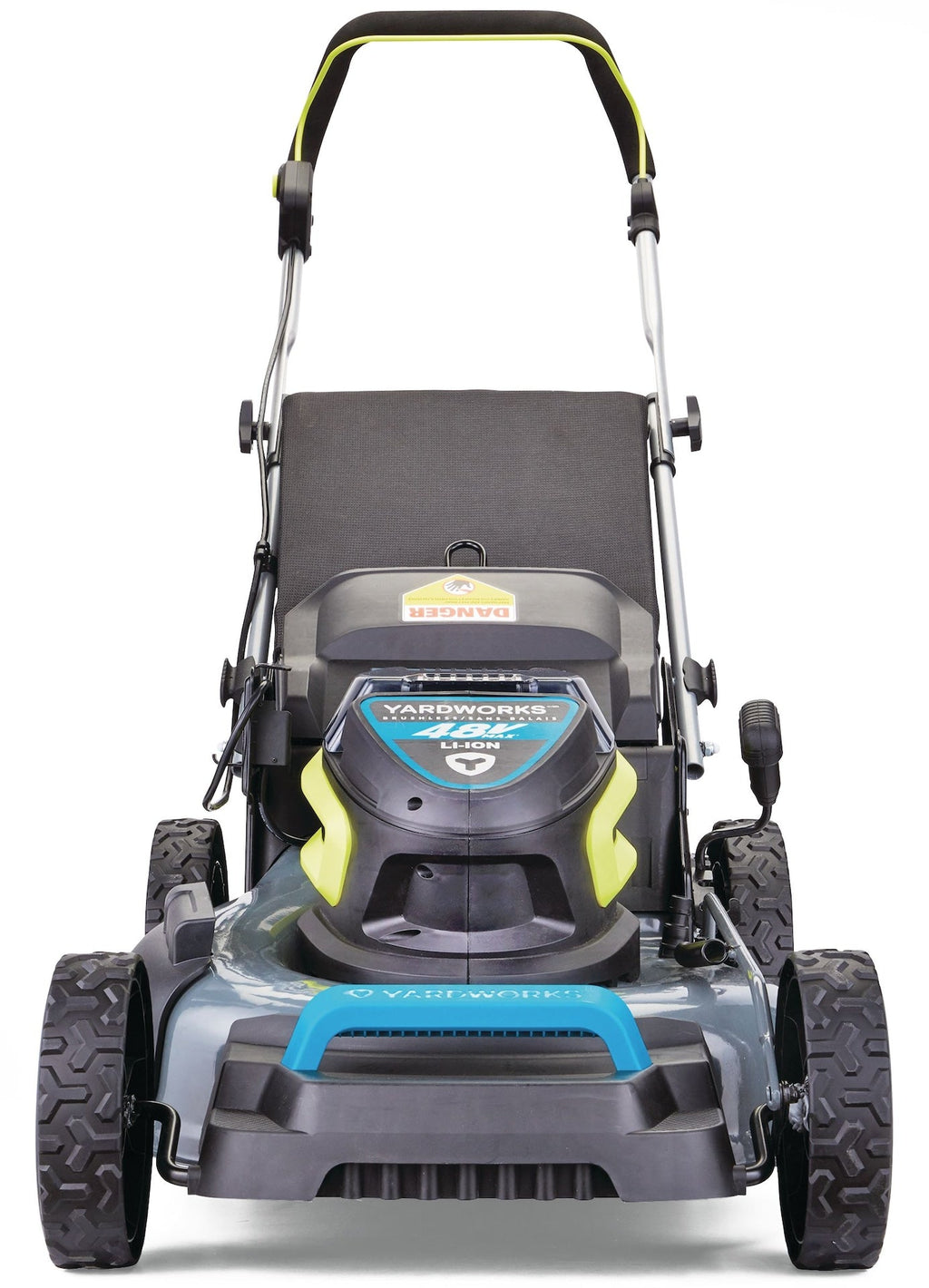 Yardworks 48V 3-in-1 Cordless Brushless Push Lawn Mower, 20-in with 5Ah Battery & Charger