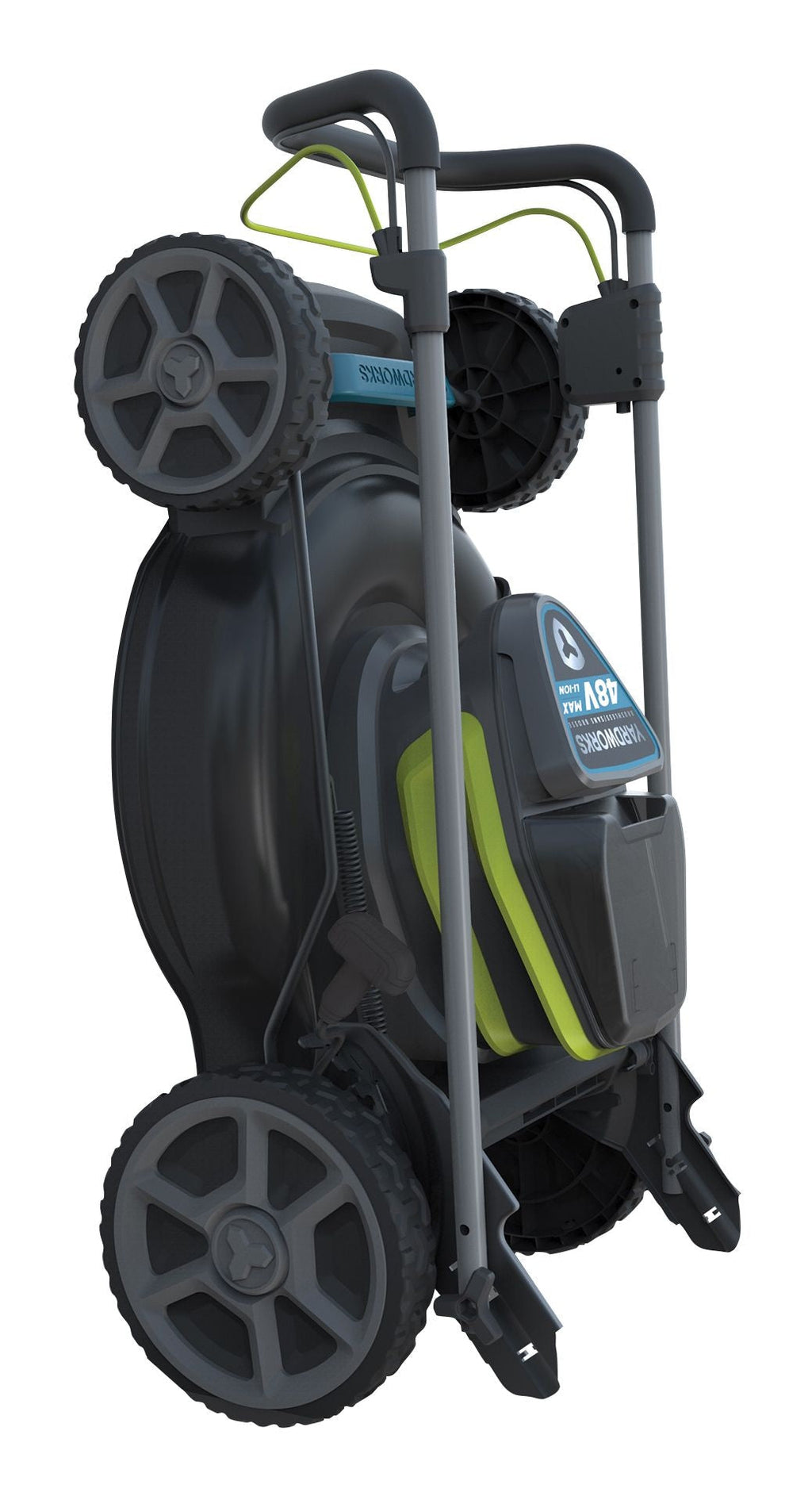 Yardworks 48V 3-in-1 Cordless Brushless Push Lawn Mower, 20-in with 5Ah Battery & Charger