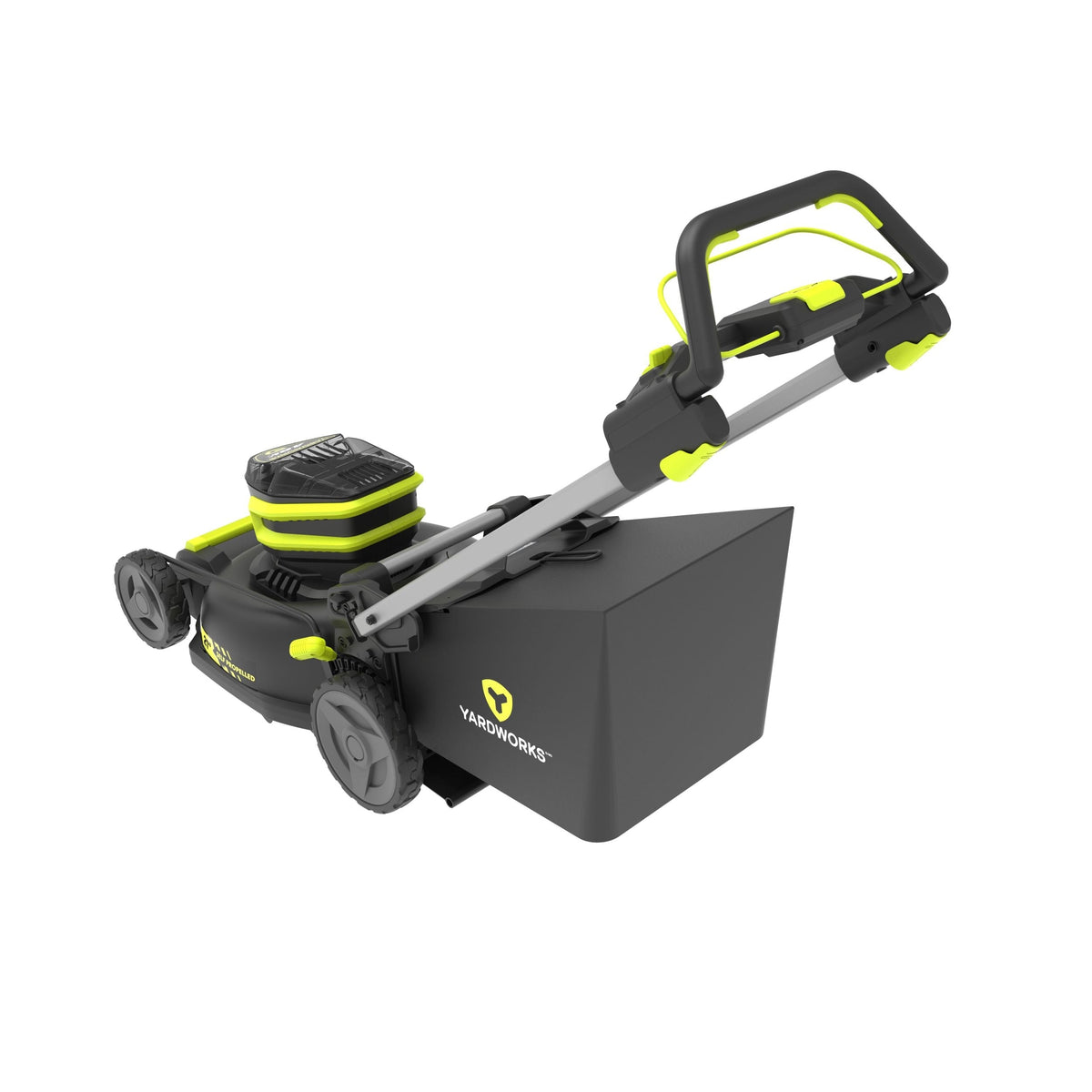 Yardworks 48V 3-in-1 Cordless Brushless Self-Propelled Mower, 21-in with 6Ah Battery & 2Ah Charger