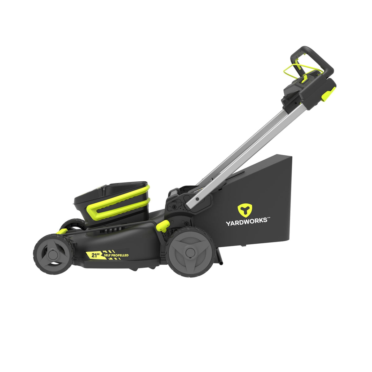Yardworks 48V 3-in-1 Cordless Brushless Self-Propelled Mower, 21-in with 6Ah Battery & 2Ah Charger